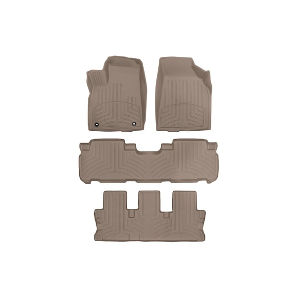 Weathertech Tan, Front and Rear and Rear FloorLiner HP 45632-1-2-3IM - main