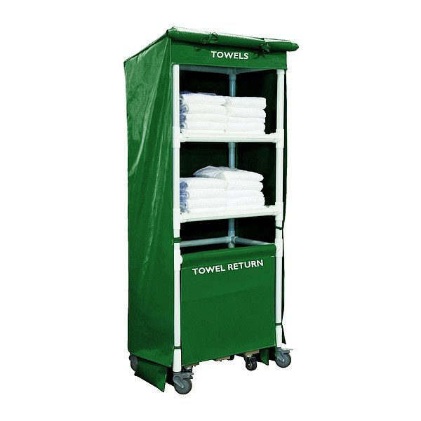 Royal Basket Trucks Towel Station, Green, Vinyl G42-EEX-TSA-4ULN - main