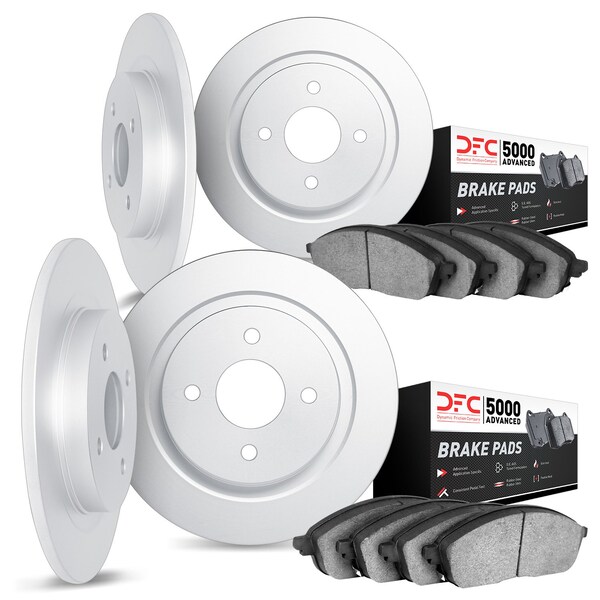 Dynamic Friction Co DFC Rotors with 5000 Advanced Brake Pads 6504-07010 - main