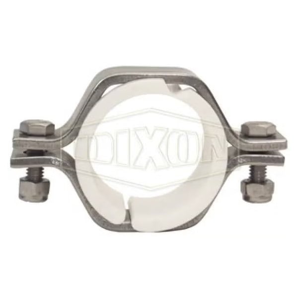 Dixon Hex Pipe Size Hanger with Polypropylene Sleeves, 1-1/2 in Pipe/Tube, 304 Stainless Steel B24PV-G150 - main