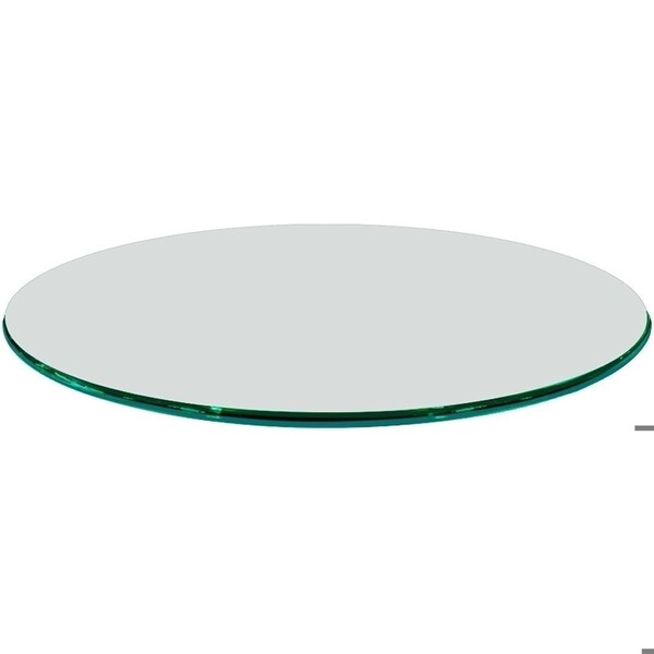Fab Glass And Mirror Round Glass Table Top, 26inch, Clear, Tempered, Wall Mirror, Safety Backing, Clear Finish T-26RD12MMOGTE - main