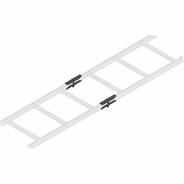 Middle Atlantic Ladder End Splice Kit - Cable Ladder - Black - 1 Pack - Steel CLH-RSJ - main