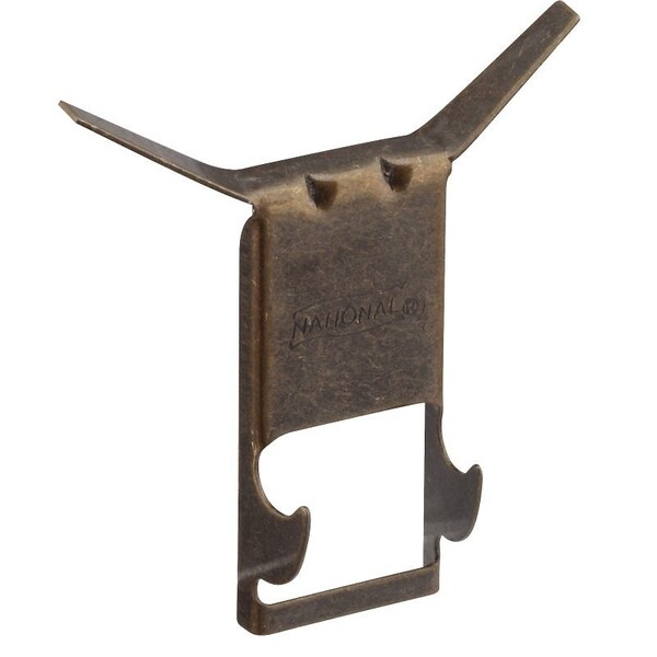 National Hardware V2552 Series Brick Hanger, 30 lb, Steel, Antique Brass, Wall Mounting N260-299 - main