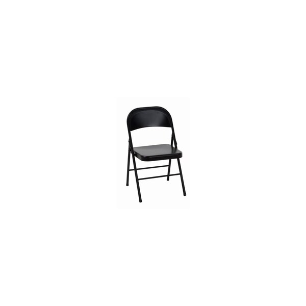 Dorel Home Furnishings Steel Folding Chair, Black 14-711-BLK4TV - main