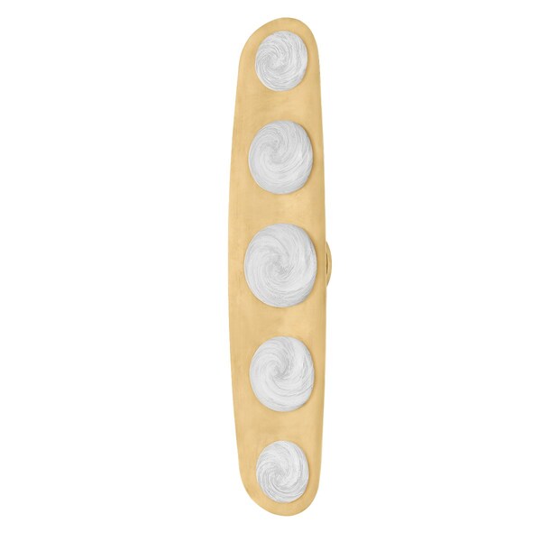 Corbett Lighting Noz Nozawa X Bezel 5 Light Wall Sconce 7 In. Vintage Brass 472-05-VB - main