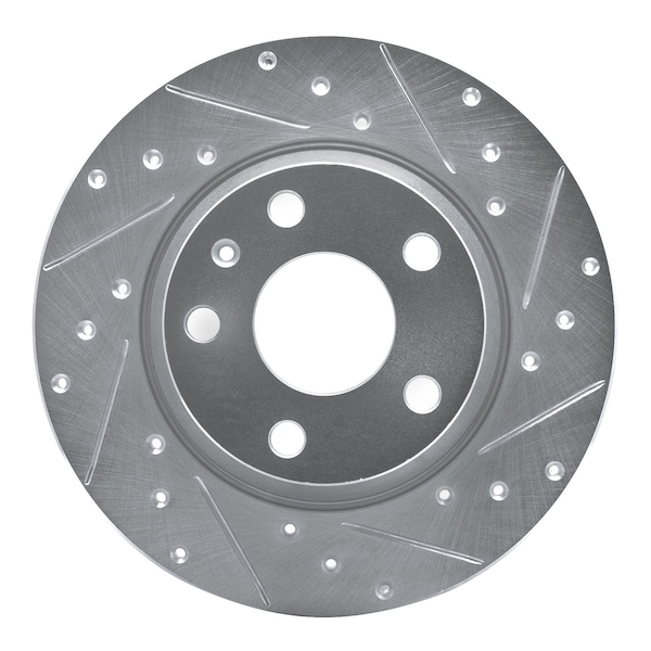 Dynamic Friction Co DFC Brake Rotor - Drilled and Slotted - Silver 631-73053R - main