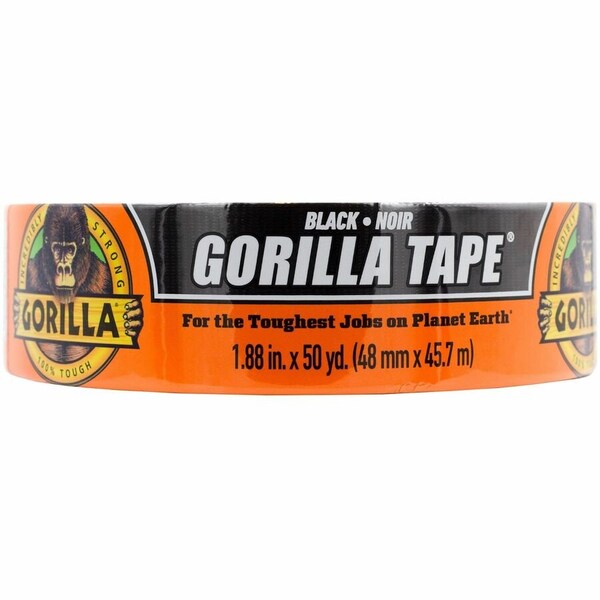 Gorilla Glue Duct Tape, Black, 50 yd L, 1-7/8 in W 108084 - main