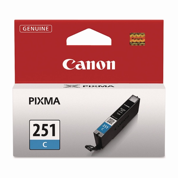 Canon Ink Cartridge, Cli-251, Cyan 6514B001 - main