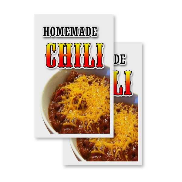 Signmission Homemade Chili, Vinyl Decals Only 24 Inch x 36 Inch, Vinyl Decal, 2PK DSB-2436-2PACK-Homemade Chili - main