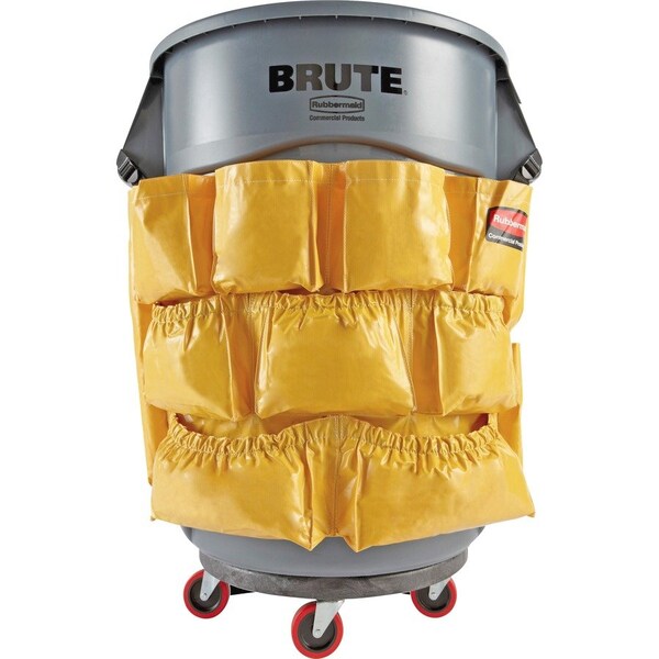 Rubbermaid Commercial Brute Utility Container Caddy Bag, Yellow RCP264200YW - main