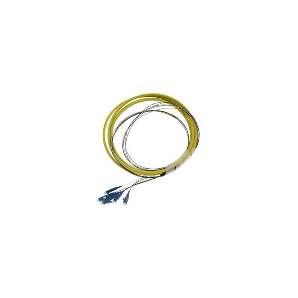 Cable Wholesale 6 Strand Fiber Distribution Pigtail, Singlemode, LC/UPC Connectors, Blue Boots, 3M(1m 900um 15F2-02106 - main