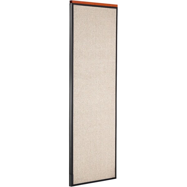 Global Industrial Interion Deluxe Office Partition Panel, 24-1/4"W x 97-1/2"H, Tan 695787DTN - main
