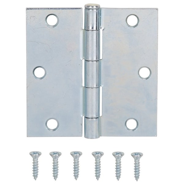 Prosource Utility Hinge, Steel, Zinc, Removable Pin, 180 deg Range of Motion, Full Mortise Mounting LR-041-PS - main
