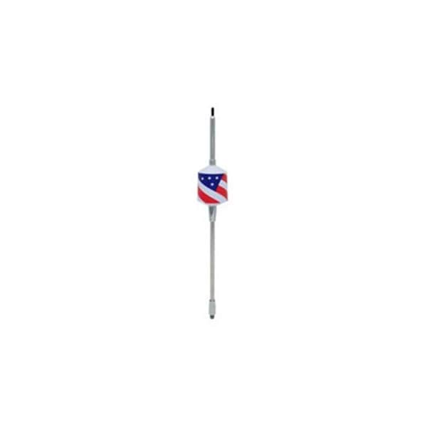 Proplus T2000 Series Mobile CB Trucker Antenna with 10 Shaft White & US Flag PR2562688 - main