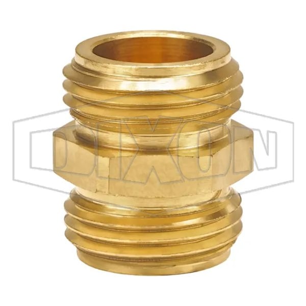 Dixon Garden Hose Adapter, 3/4-11-1/2 x 3/4-11-1/2 x 1/2 in, Male Garden Hose Thread x Male Garden Hose Th 5091212CLF - main