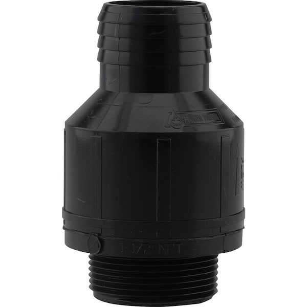 Plumbeeze 1-1/2'' ABS Thermoplastic Full-Flow Sump Pump Check Valve PE-SPC150-B - main