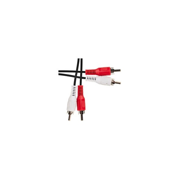 Cable Wholesale RCA Stereo Audio Cable, Dual RCA Male, 2 channel (Right and Left), 12 foot 10R1-02112 - main