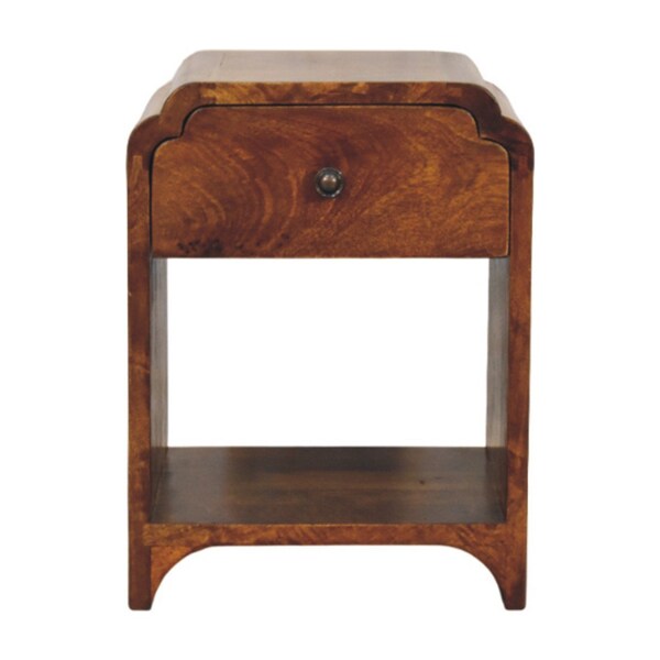 Homeroots 16" Brown Solid Wood One Drawer Nightstand 651508 - main