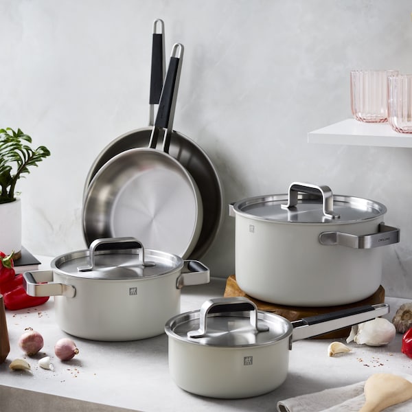 Zwilling Pure 8-pc Stainless Steel Cookware Set, Ivory 1031052 - main