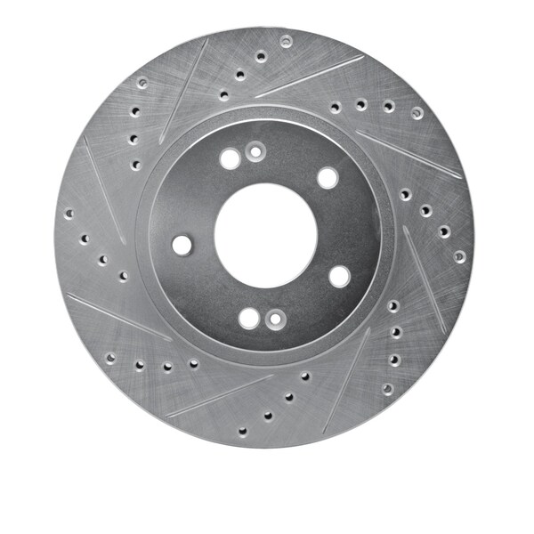 Dynamic Friction Co DFC Brake Rotor - Drilled and Slotted - Silver 631-03045L - main