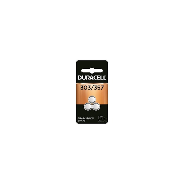 Duracell Distributing Nc Silver Oxide Watch Battery, #303/357, 1.5-Volt, 3PK 67448 - main