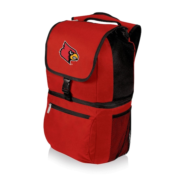 Picnic Time Family Of Brands NCAA Louisville Cardinals Zuma Backpack Cooler - Soft Cooler Backpack - Lunch Cooler, Red 634-00-100-304-0 - main