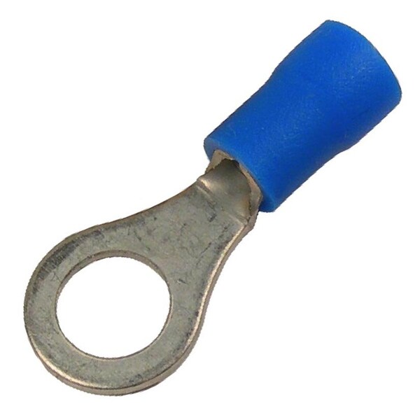 Pico Wiring Accessories Pico Vinyl-Insulated Ring Terminal, 1/4in Stud, 16-14 AWG Blue, 14PK 1806KT - main