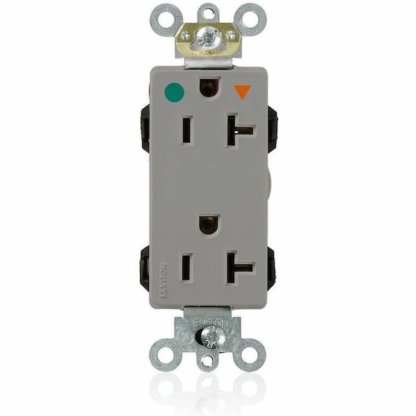 Leviton Hospital Grade Decora Receptacle, 20 Amp, 125 Volt MD830-IGG - main