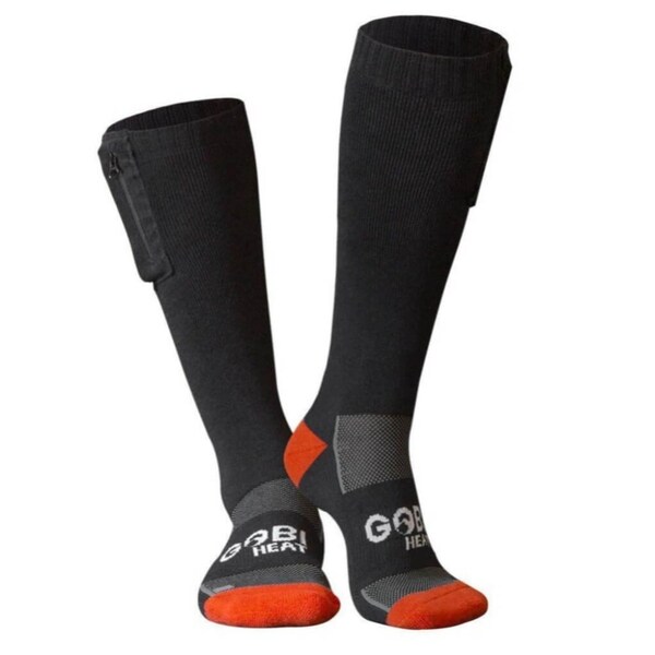 Gobi Heat Tread Heated Socks, Gray/Orange, S/M 728614 - main
