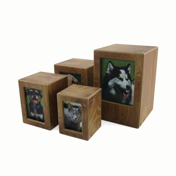 Jorgensen Laboratories Jorvet Birch Finish MDF Photo Box Urn, Large J0316PBL - main