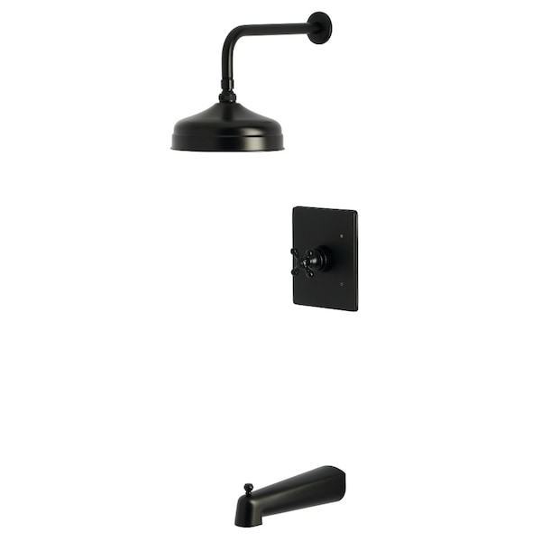 Kingston Brass Single-Handle Pressure Balanced Tub and Shower Faucet, Matte Black KB6340BX - main
