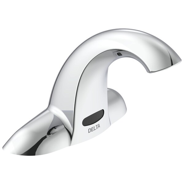 Delta Commercial 591T 4 in Electronic Faucet, Hardwire, 0.35Gpm, Trim Only In Chrome 591TF0298TR - main