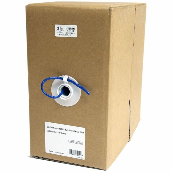 Startech.Com Bulk Cat 5e Ethernet Cable - 1000 ft. 304, 8m - Solid - CMR-Rated - Blue - TAA Compliant WIRC5ECMR - main