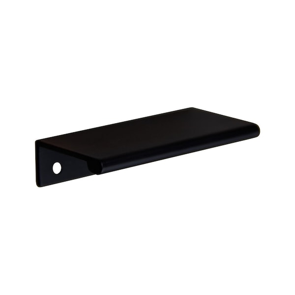 Pride Industrial 3in Aluminum Tab Cabinet Pull with 2-3/8in Center to Center with #6 x 5/8in Wood Screws Matte P1876BK - main