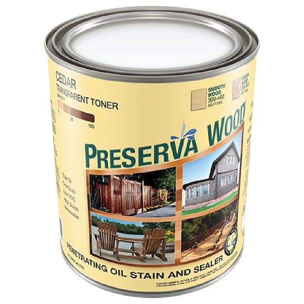 Preserva Wood Qt Preserva Products, Ltd. Cedar Transparent Preserve and Protect Stain and Sealer 42514 - main