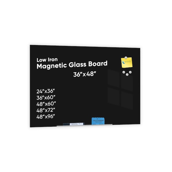 Fab Glass And Mirror Glass Dry Erase Board (36in x 60in GBZ36x60-SB630 - main