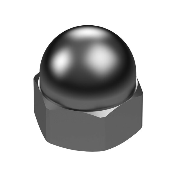 Huyett Two Piece Round Cap Nut, 5/16-18 in, Steel, Nickel Plated, 0.375 in H NUTC08-0312-0375SN - main