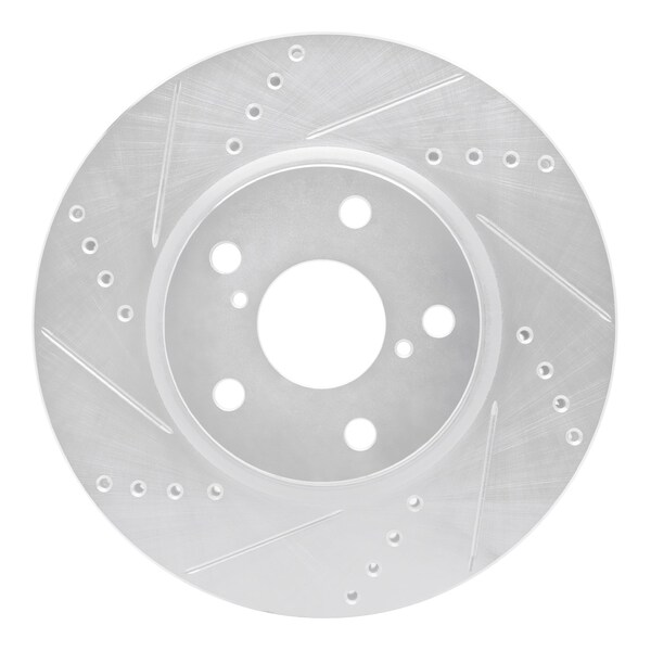 Dynamic Friction Co DFC Brake Rotor - Drilled and Slotted - Silver 631-75013D - main