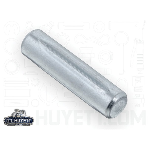 Huyett Type U Grooved Pin, Zinc Plated Low Carbon Steel, 0.312 in Dia x 0.310 in Small End Dia x 1.250 in L GP-0312-1250-U - main