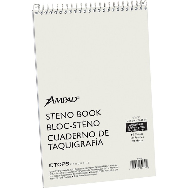 Ampad Kraft Cover Steno Book, Green TOP25270 - main