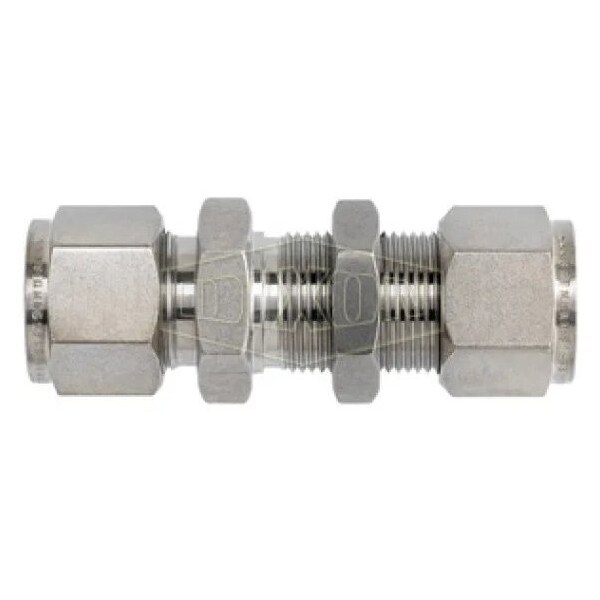 Dixon The Right Connection Instrumentation Bulkhead Union, 3/8 in Nominal, Tube End Style, 316 SS, Domesti 6-DBHU-6 - main