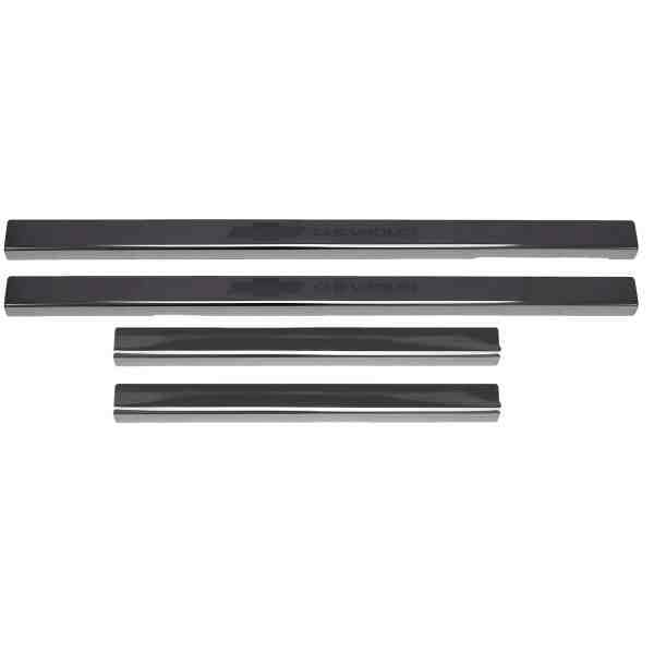 Putco Stainless Steel Door Sill Protector, Black 95190BP - main