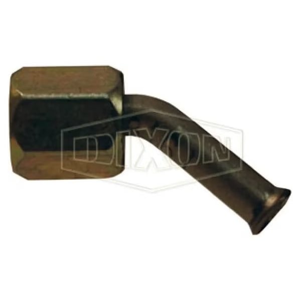 Dixon 45Deg Hose Elbow, 3/4-16 x 1/2 in, 37Deg Female SAE/JIC x Weld FMF500-45 - main