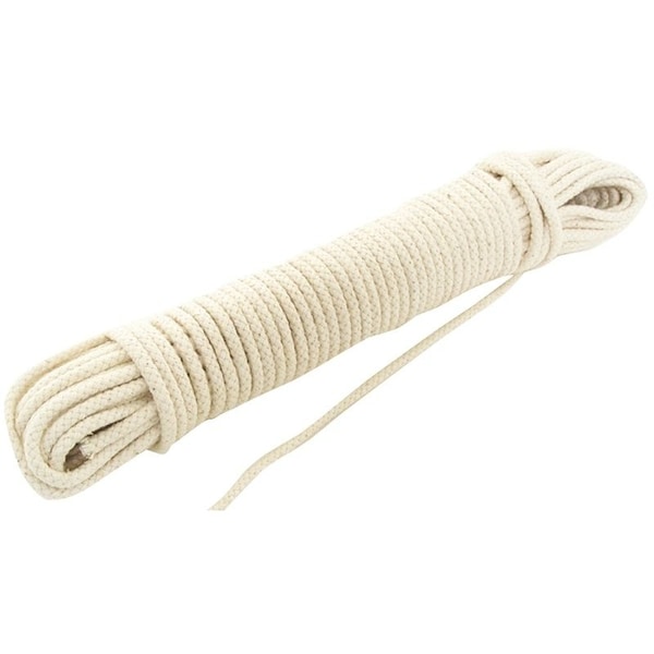 Baron Rope, 7/32 in Dia, 100 ft L, 11 lb Working Load, Cotton/Poly, Cream 13681 - main