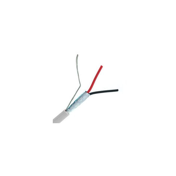 Cable Wholesale Shielded Plenum Security Cable, White, 16/2 (16 AWG 2 Conductor), Stranded, CMP, Spool, 1000 foot 11K6-52912MH - main