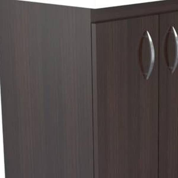 Homeroots 18" Espresso Wood Freestanding Bathroom Vanity With White Sink 249853 - main