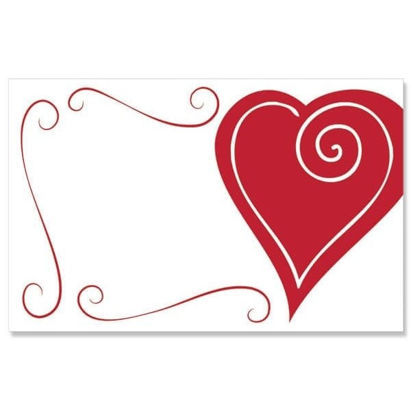 Nashville Wraps Heart Swirl Border Enclosure Gift Card, 3.5x2.25, 50PK AC6048 - main