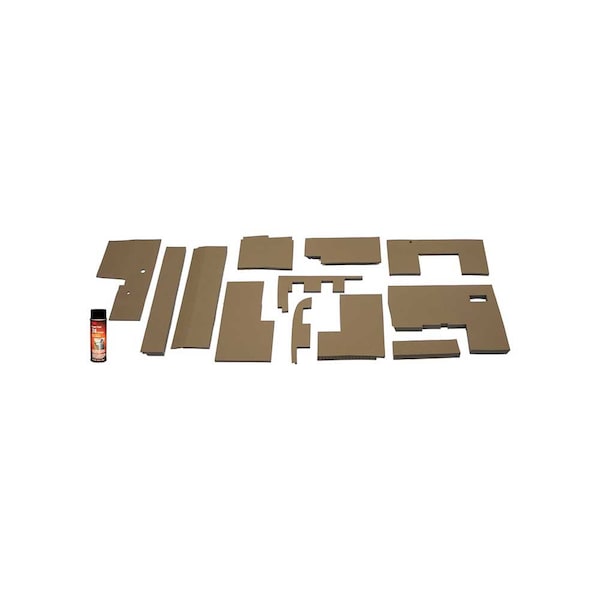 K&M Mfg Lower Cab Kit for John Deere 50 Series 4WD Tractors Brindle Brown Vinyl 4063 - main