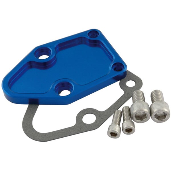 Allstar Performance Fuel Pump Block Off Plate for Small Block Chevrolet - Blue ALL40300 - main