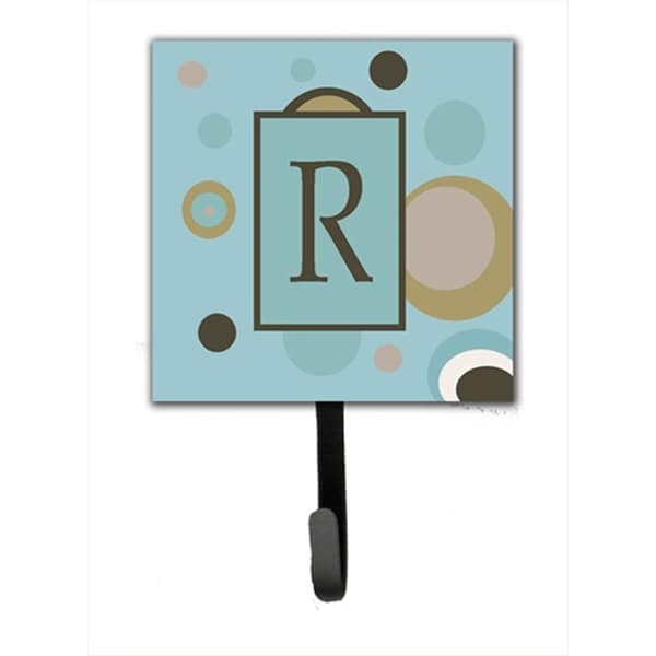 Carolines Treasures Letter R Initial Monogram - Blue Dots Leash Holder Or Key Hook CJ1013-RSH4 - main